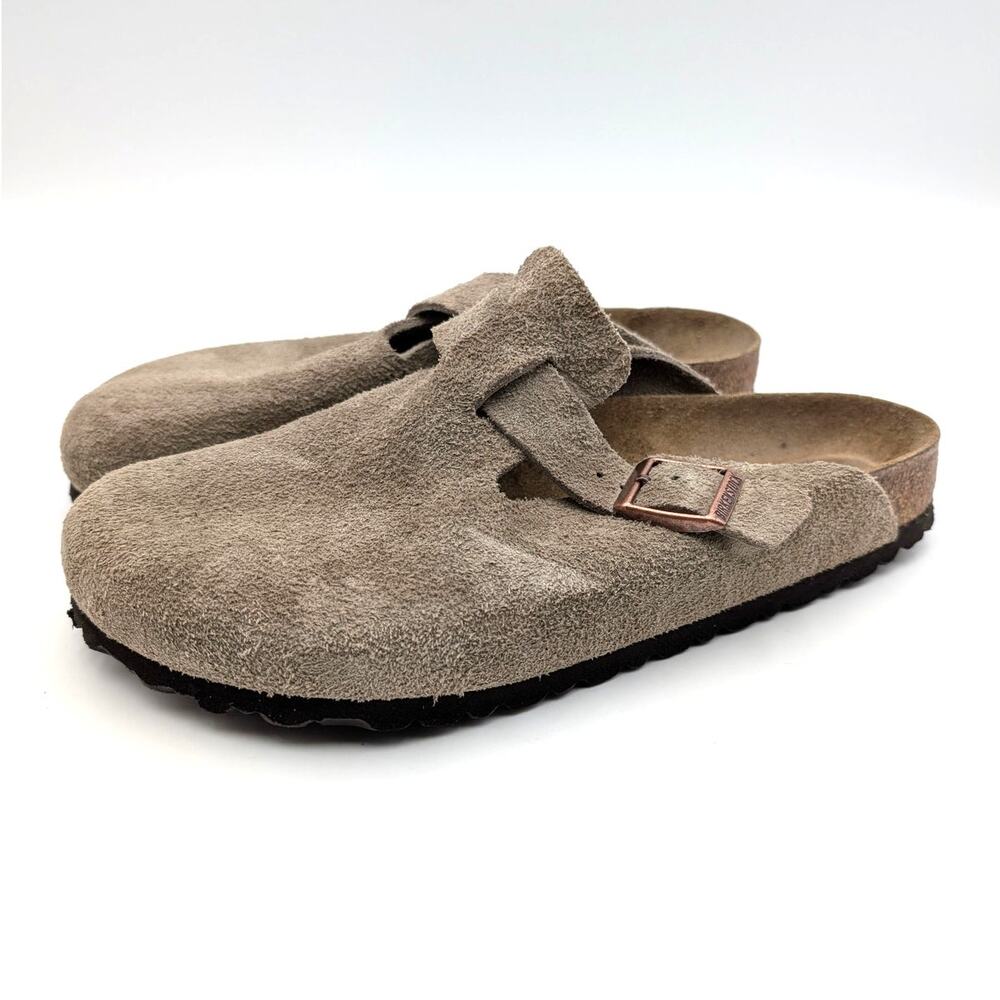 Birkenstock Boston Soft Footbed Clogs Closed Toe Unisex Taupe US W11/M9 EU42